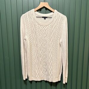 Tommy Hilfiger Cream Cable Knit Sweater